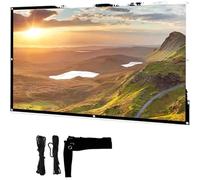 Pantalla de proyección, Pantalla de proyector portátil for Exteriores, Blanca, Plegable, 60-200 Pulgadas, 4:3, 16:9, HD 3D(0.16875,100 Inch Screen)