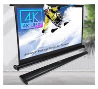 Pantalla de proyección portátil de 40 Pulgadas, Pantalla de sobremesa, proyector HD 16:9, Soporte Plegable for Acampar y Negocios,Antiarrugas