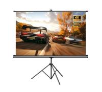 Pantalla de proyección portátil para Exteriores de 60/72/84/100 Pulgadas, retráctil y Manual con trípode para Noches de Cine en el Patio (84 Pulgadas)