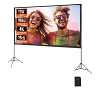 Pantalla de proyección portátil SucceBuy con Soporte 100, 120 y 150 Pulgadas, 16:9, 4K, 1080 HD, for Cine en casa, Oficina(120 Inch Tripods)