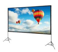 Pantalla de proyección VEVOR con soporte, 150 pulgadas 16:9 4K 1080 HD, pantalla de cine exterior con soporte