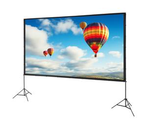 Pantalla de proyección VEVOR con soporte, 150 pulgadas 16:9 4K 1080 HD, pantalla de cine exterior con soporte