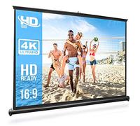 Pantalla de proyector, 127.0 cm 16:9 portátil, trípode plegable y enrollable, manual, pantalla de cine móvil para cine en casa