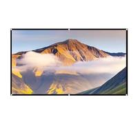 Pantalla de proyector 16:9, 4K HD, antiarrugas, tela antiluz con ganchos, pantalla de proyector plegable de 60 a 130 pulgadas para cine en casa, películas al aire libre, configuración de cine portátil