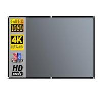 Pantalla de proyector 16:9, Cortina antiluz de Metal, Tela Reflectante for películas, Cine en casa, Cine, Oficina, Videojuegos,Antiarrugas(133 Inch)