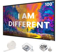 Pantalla de proyector ALR 2024, Marco Fijo y montado en la Pared, Alto Contraste, 70% ALR, Alto Brillo, Ganancia 2.7X, Pantalla Gris de 100 Pulgadas 16:9 SilverMagic