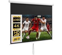 Homcom Pantalla De Proyector Manual 80 Pulgadas Formato 16:9 172x96 Cm Blanco