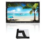 Pantalla de proyector de 200 Pulgadas 16: 9 HD Pantalla de películas de proyección portátil Plegable Pantalla de proyección de Montaje en Pared desplegable para Cine en casa al Aire Libre