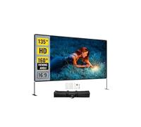Pantalla de proyector de 90, 100 y 135 Pulgadas con Soporte, Gran Angular 16:9 4K HD con Bolsa de Almacenamiento, Pantalla de Cine portátil for Exteriores,Antiarrugas(100 Inch)