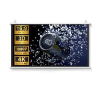 Pantalla de Proyector Desplegable Manual, Pantalla de Proyección Manual Retráctil Enrollable, Pantalla de Proyector de Video 16:9 4K 8K 3D Ultra HD Cine en Casa, Montaje en Pared / Techo(100 inch)