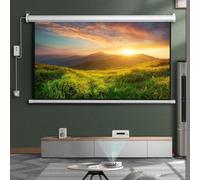 Pantalla de proyector eléctrica de 60 Pulgadas, Alta Ganancia de 2,5", Pantallas de Cine motorizadas de 72" con Control Remoto para Cine en casa, Oficina, Videojuegos, relación de Aspecto 4: