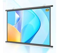 Pantalla de proyector extraíble manual HD 4K de 72 pulgadas, formatos 16:9 y 4:3, antiarrugas, perfecta para cine en casa, interior/exterior, camping, noches de cine