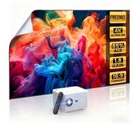 Pantalla de proyector Fresnel 80% ALR] Pantalla antirreflejos 16:9 1.8dB Ganancia Soporte 8K/4K 75 pulgadas, Combo Proyector inteligente 1080P Aplicaciones integradas WiFi 6 Bluetooth 5.4 Dolby Audio