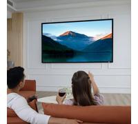 Pantalla De Proyector Homcom De 100 Pulgadas 16:9/4:3, Pantalla De Proyec Fot De Pared Compatible Con Proyectores Led Y Lcd