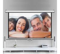 Pantalla de proyector - Pantalla HD extraíble manual de 60 pulgadas con mecanismo de retracción lenta para cine en casa, presentación, educación, visualización pública para interiores y exteriores