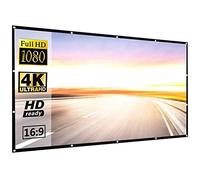 Pantalla de proyector, pantallas para proyector portátil, 60 100 120 pulgadas 16:9, pantalla de cine al aire libre de poliéster para viajes, cine en casa, proyector Dlp (tamaño: 72 pulgadas) (84