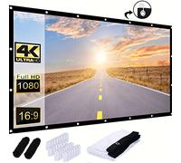 Pantalla de proyector portátil de 72 pulgadas compatible con cine en casa, pantalla plegable adecuada para viajes, camping, dormitorio, oficina, fácil de instalar, proyector para reuniones