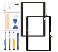 Pantalla de Repuesto de 10.5 Pulgadas para Samsung Galaxy Tab S T800 T805 SM-T800 SM-T805 Sensor digitalizador de Pantalla táctil Full Glass Panel Lens Reparación de tabletas, + Herramientas (Negro)