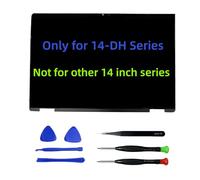 Pantalla de repuesto de 14 pulgadas para HP Pavilion x360 14-DH Series 14-dh2051wm 14m-dh1001dx, pantalla LCD táctil digitalizador, bisel de montaje con placa FHD1920x1080 -IPS compatible con lápiz