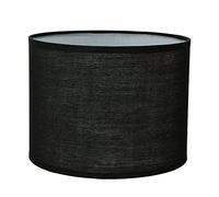 Pantalla de repuesto de tela para lámpara de mesa con casquillo E14 Ø17cm H13cm Lámpara de mesa de repuesto negra