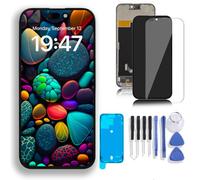 Pantalla de repuesto para iPhone 15 Pro Max - HD InCell LCD incluye cristal protector, funda transparente y kit de herramientas profesionales - Pantalla táctil negra - Compatible con A3106, A3105