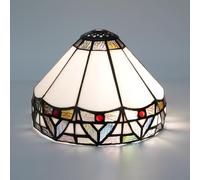 Pantalla de Repuesto para lámpara Tiffany, pequeña Pantalla de Techo de vitral de 8 Pulgadas, Estilo Romano Vintage Art Déco para lámparas de Mesa y Colgantes.