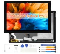 Pantalla de repuesto para Microsoft Surface Pro 3 para Surface Pro 3 1631 LCD Display V1.1 LTL120QL01-003 TOM12H20 digitalizador piezas de reparación de montaje de pantalla táctil (negro, 12 pulgadas)