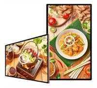 Pantalla De Señalización Digital para Montaje En Pared, Ideal para Restaurantes Y Tiendas. Pantalla Publicitaria con División Inteligente Y Cambio Entre Horizontal Y Vertical. 19in