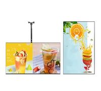 Pantalla de señalización digital ultrafina para colgar en interiores con Wi-Fi, control remoto, LED 2K, pantalla dividida inteligente, 1 GB de RAM, 32 GB de almacenamiento, compatible con Wi-Fi/HDMI