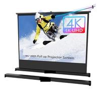 Pantalla de sobremesa P40, Pantalla de proyector portátil extraíble de 40 Pulgadas, Soporte Plegable de proyección HD 16:9 for Viajes, Camping y reuniones,Antiarrugas