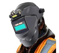 Pantalla de soldadura con oscurecimiento automático - PC, 11,02 x 7,87, de soldadura, lente con atenuación automática | Capucha de máscara de soldador recargable por energía solar, capucha de s
