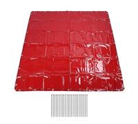 Pantalla de soldadura Retardante Retardante impermeable Protección UV rojo Cortina de soldadura de soldadura de polietileno Gran cobertura 5.7x5.7 pies para sitios industriales de