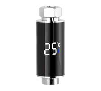 Pantalla de temperatura LED - Smart | Self-Generating Hydroelectric Power (No Batteries Needed), High-Precision Monitor, 360° Rotating Waterproof Screen; Perfect For Modern Bathrooms And Eco Homes