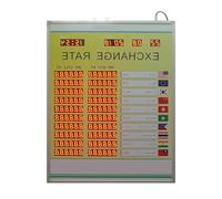 Pantalla de Tipo de Cambio de Precio de divisas, Pantalla LED de Tipo de Cambio con Entrada de Control Remoto, actualización automática de Hora y función de Memoria de Apagado