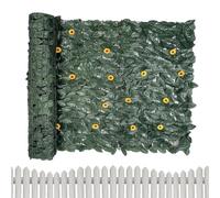 Pantalla De Valla De Privacidad Hiedra Artificial -Welsh Screen Green Ivy Proyección Artificial | Paneles De Enrejados De Flores Expandidas Del Jardín | Fondo De Arrugado Falso Asombroso