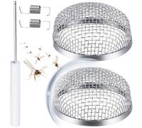 Pantalla de ventilación de para, acero inoxidable 2 piezas Tapa de ventilación de escape RV - ventilación automática para adaptaciones para para para viajero a través de
