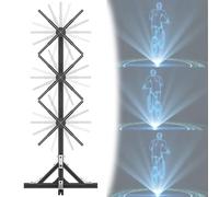 Pantalla de ventilador de holograma 3D, máquina de publicidad vertical de empalme, proyección de holograma giratoria, para salas de exposiciones