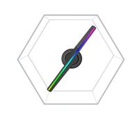 Pantalla De Ventilador Led De Holograma 3D En Estuche, Máquina De Publicidad De Ventilador De Holograma 3D Portátil, Aplicación Móvil, Ventilador Led De Holograma 3D con Cala