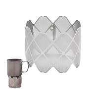 Pantalla de viento para estufas de campamento, protector hueco de camping, Parrilla de acero inoxidable, Bloqueador de viento portátil Accesorios de camping ajustables para exteriores y cocina