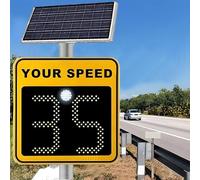 Pantalla de visualización de velocidad del radar solar,Pantalla LED de límite de velocidad,Advertencia de tráfico Yellow-50 * 70cm/19.6 * 27.5in