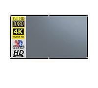 Pantalla del proyector 16:9 Metal Anti Light 84 100 120 130 Pulgadas Recubrimiento óptico gris Proyección portátil de lona reflectante,Un Festín Visual Increíble(100 inch)