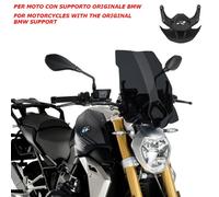 PANTALLA DESNUDA PUIG NG TOURING-SOPORTE OEM. PARA BMW R1250 R 18-24 HUMO OSCURO