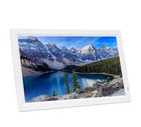 Pantalla Digital de Fotos de 32 Pulgadas para Montaje en Pared Marco de Fotos Digital IPS FHD de 1080p Reproductor de Publicidad con Sensor de Movimiento(White,27in)
