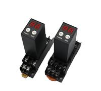 Pantalla digital H3Y-2/H3Y-4 Temporizador Ciclo Retardador Control Tiempo 12V24V220V con toma base PYF08A/14A (AC220V, H3Y-4)