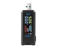 Pantalla digital multifunción USB tipo C, amperímetro de voltaje CC, medidor de potencia, voltímetro de CC de 4,5 a 36 V y 8 A, comprobador de capacidad del cargador(USB)