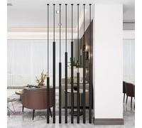 Pantalla divisora de habitación de pared alta, listones de madera de piso a techo para privacidad, ideal para baño, estudio, apartamento, oficina, separación, soluciones de decoración del hogar que