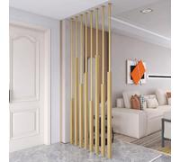 Pantalla divisoria de privacidad Dorada 5/8 Piezas Poste Divisor de habitación Independiente, pilares de partición de Hierro metálico para Sala de Estar, Dormitorio y Oficina(5pcs-A,250cm/98in/8.2ft)