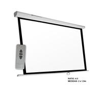 Phoenix PHPANTAELEC200/150 Pantalla de proyección eléctrica de techo y pared, Formato 4:3, 2 x 1.5 m, Acero aleado, Brillante,Mate