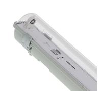 Pantalla Estanca para tubo LED 1200 mm, resistente al agua, ideal para iluminación en ambientes húmedos y exteriores.