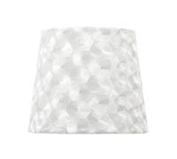 Pantalla fatima e27 35dx18dx23htejido blanco nacar